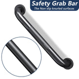 2 Pack Shower Grab Bars for Bathroom 16 Inch Black Stainless Steel Anti-Slip Knurled Grip Home Care Bath Handrail Safety Hand Rail Support for Showers Seniors Elderly Assist Handicap Bath Handle