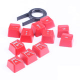 HUYUN Performance Gaming keycaps Replacement for Romer-G Switch Logitech G310 G413 G613 G810 K840 G910 Mechanical Keyboard (Red 11 Keys)