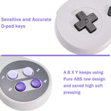 2 Pack Retro SNES Controller, kiwitatá Remote Wired Gamepad Controller Compatible with Original SNES Super Entertainment Game Console System