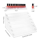 BTremary Clear Nail Polish Paint Organizer Holder Rack Shelf 6 Tier Acrylic Tattoo Ink Essential Oil Display Stand Holds Up to 48-96 Bottles (Fit 1-2oz Bottles).