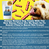 Kidney Restore Bacon Dog Treats 16oz for Petite Dogs. Low Protein Dog Treats for Kidney Support for Small Dogs. Renal Treats for Any Kidney Dog Diet.