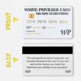 10Pcs White Privilege Cards Trumps Everything Joke Funny Card Inspirational Cards