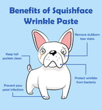 Squishface Wrinkle Paste - 2 Pack - Bulldog, French Bulldog, Pug, English Bulldog – Cleans Wrinkles, Tear Stain, Tail Pockets, and Paws – Anti-Itch Tear Stain Remover & Bulldog Wrinkle Cream, 2 Oz.