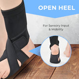 Eclypse Therapy AFO Foot Drop Brace: Comfortable Day & Night Support, Usable with Shoes or Barefoot - Soft AFO for Men & Women, helps Plantar Fasciitis, Stroke Recovery, TBI, ALS, MS (Right)