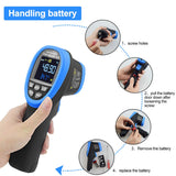 Infrared Thermometer AP-1500C Color LCD High Temp Thermometer Pyrometer IR Temperature Gun -58℉- 2732℉ (-50℃ to 1500℃),30:1 Distance Spot Ratio,Dual Laser and Flashlight（NOT for Human）