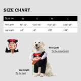 NACOCO Dog Halloween Waiter Costume - Pet Pizza Outfit Cute Funny Cosplay Clothes Apparel with Pizza Party Holiday for Small Medium and Large Dogs Cats(Black, L)