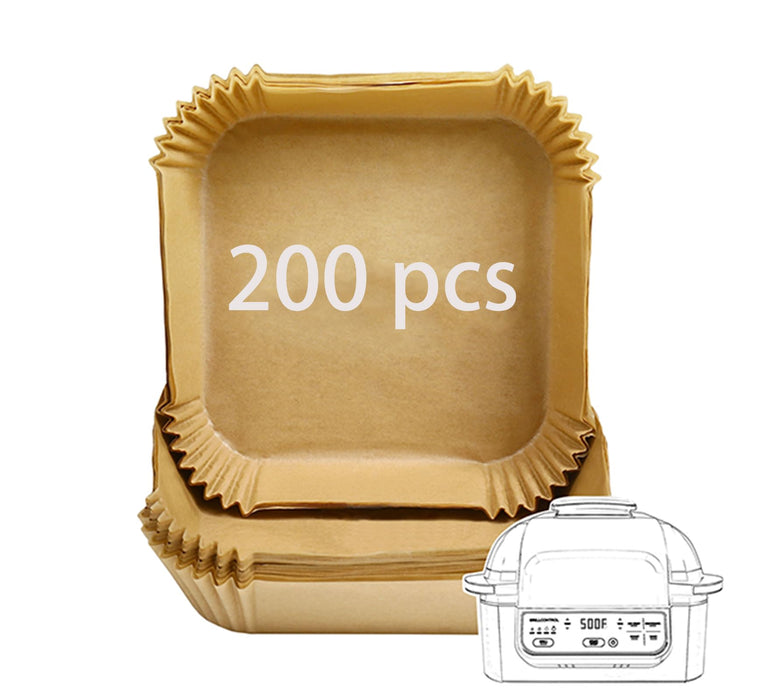 SIUDANGKA Disposable Air Fryer Liner, 200Pcs Parchment Paper for Ninja/COSORI/Gourmia/PowerXL/InstantPot/Fabuletta/Philips Air Fryer