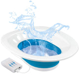 Electric Sitz Bath, Sitz Bath for Hemorrhoids, Sitz Bath for Toilet Seat, Postpartum Care, Perineum Relief - Collapsible, Wide Seat, Deeper Bowl - Use w/Sitz Bath Salt