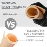 Tattoo Practice Skins 3MM with Transfer Paper - Autdor 35Pcs Thick Tattoo Fake Skin and Stencil Paper Kit Includes 30Pcs Tattoo Paper and 5Pcs Double Sided Blank Tattoo Skin Practice 3mm