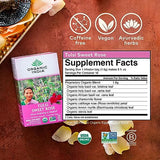 Organic India Tulsi Sweet Rose Herbal Tea - Holy Basil, Stress Relieving & Magical, Immune Support, Adaptogen, Vegan, USDA Certified Organic, Non-GMO, Caffeine-Free - 18 Infusion Bags, 3 Pack