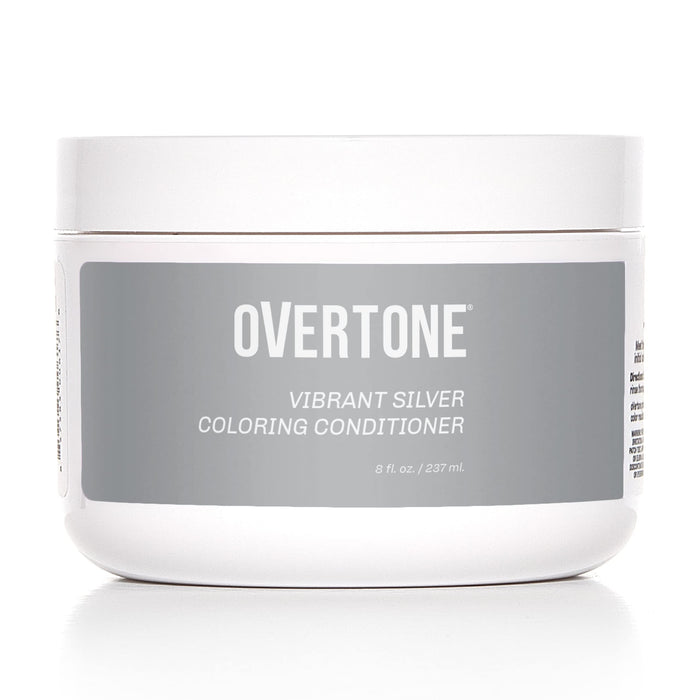 oVertone Haircare Color Depositing Conditioner - 8 oz Semi Permanent Hair Color Conditioner with Shea Butter & Coconut Oil - Temporary Cruelty-Free Hair Color (Vibrant Silver)