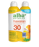 Alba Botanica Hawaiian Coconut Sunscreen, Spray Broad Spectrum SPF 30 Sunscreen, Water Resistant and Biodegradable 5 fl oz Bottle (Pack of 2)