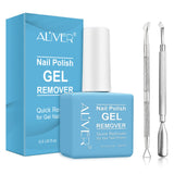 Gel Nail Polish Remover, Ultra-Powerful Nail Polish Remover for Natural, Nail Polish Remover for Gel Nails (with 1Pcs Cuticle Pusher and Nail Polish Scraper)