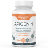 Bravado Labs Premium Apigenin Supplement - Pure, Concentrated Apigenin for Improved Sleep, Mood - Powerful Antioxidant Apigenin Pills for Prostate, Healthy Aging Support - 120 ct