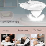 Portable Inflatable Shampoo Basin for Bedridden, Handicapped, Seniors - With Air Pump, Hair Washing Tray for Home, Hospitals, Salons