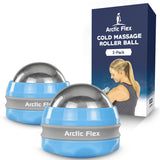 Arctic Flex Cold Massage Roller Ball (2 Pack) - Cryoball Massage Hand Ice Ball - Sore Muscle Cold Therapy - Deep Tissue Depuffer Pain Relief - Jaw Eye Ice Depuffing Tool for Migraine, Injury, Foot
