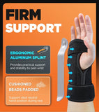 GOWILOVE Carpal Tunnel Wrist Brace with Magnetic Therapy Pad, Extra-Long Adjustable Strap Wrist Support Splint Fits Both Left Right Hand, Hand Brace Night Support for Arthritis Tendonitis Pain Relief