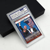 2pc/Set 2024 US President Donald Trump Assassination Failure Rating Card Fight Collectible Card Supporter Fan Commemorative Gift