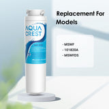 AQUA CREST MSWF Refrigerator Water Filter, Replacement for GE® MSWF SmartWater 101821B 101820A (Pack of 3)