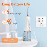 Bitvae Water Flosser for Teeth, Cordless Water Dental Flosser for Teeth Cleaning with 6 Jet Tips & 3 Modes, IPX7 Waterproof Water Teeth Cleaner Picks, Rechargeable Portable Oral Irrigator, White C1