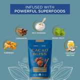 Earth Echo Cacao Bliss Unsweetened Organic Cacao Powder with Cinnamon, Turmeric, MCT Oil, and Lucuma Dairy-Free, Gluten-Free, Keto-Friendly Superfood Cocoa