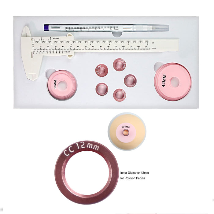 3D Areola Tattoo Measurements Set for 3D Nipple Areola Tattoo Training Scale Areola Ruler