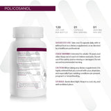 Anew Vita Policosanol Supplement - Healthy Lipid Levels, Platelet Function & Circulation, Cuban Sourced Sugarcane, 40mg per Serving, Non-GMO, Gluten-Free - 120 Veggie Capsules, Made in USA