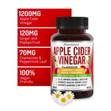 Apple Cider Vinegar Capsules With Ginger, Papaya & Chamomile | 1390mg | Improves Digestion, Energy, Immunity | Soothes Gas & Bloating Issues | Like With Mother | Non-GMO & 100% Natural | 90 Capsules