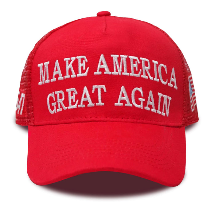 Trump 2024 Hat 45-47 MAGA Hat Make America Great Again Donald Trump Slogan with USA Flag Embroidery Adjustable Baseball Cap