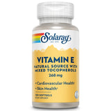 SOLARAY Vitamin E d-Alpha Tocopherol 268mg (400 IU) | Heart & Skin Health, Antioxidant Activity Support | 100ct