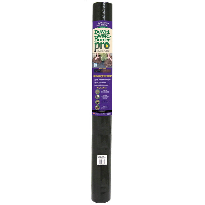 Dewitt Black 4-Foot by 100-Foot 3oz Weed Barrier Pro Landscape Fabric PBK4100