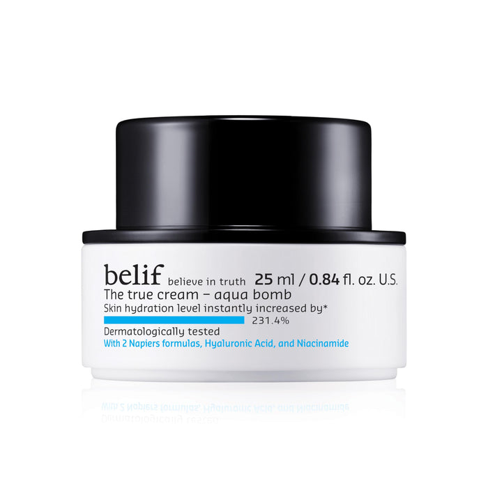 belif The True Cream Aqua Bomb | New & Improved | Hydration in 10 Seconds | Hyaluronic Acid, Niacinamide | Lightweight Hydrating Daily Moisturizer Face Cream | All Skin Types, Combination, Oily, Dry