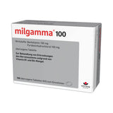 milgamma® 100 mg überzogene Vitamin B1 Tabletten mit Benfotiamin B1 (eine fettlösliche Vorstufe von Vitamin B1) und Vitamin B6, 100 Stück