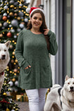 OFEEFAN Christmas Sweaters for Women Winter Sweater Long Sleeve Tunic with Pockets Trendy XL B Green