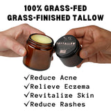 Beef Tallow Honey Balm - Grass-Fed Organic Face Cream with Honey & Olive Oil, for Eczema, Rosacea, Baby, Acne (2 oz)