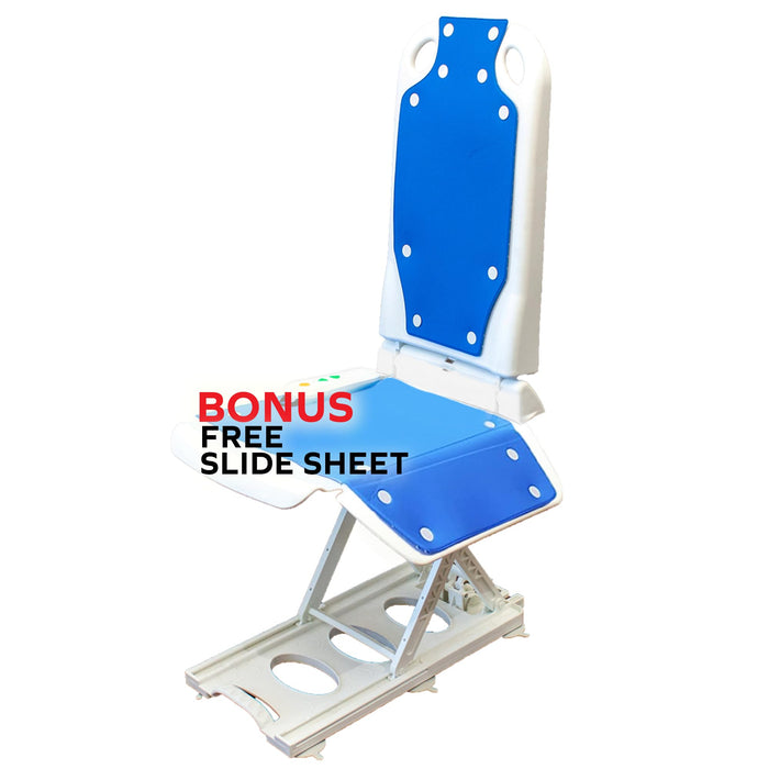 Platinum Health Phoenix Electric Chair Lift, Adjustable Height, White Blue, Polycarbonate, 300 lbs