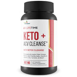 3X Lifetime Keto + ACV Cleanse - Keto Detox Cleanse for Full Body Cleansing - 90 Day Supply - Help Reduce Belly Bloat w/Psyllium Digestive Support - Promote Energy & Focus - Keto Detox Cleanser