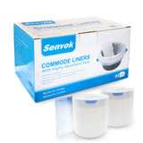 Commode Liners with Highly Absorbent Pads - [Pack of 60] - Medical Grade - Leak-Proof - Bedside Commode Liners Disposable - Toilet Liners Disposable Adult