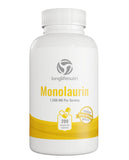 Monolaurin Supplement 1500mg 200 Vegetarian Capsules | Extra Strength Pure Glycerol and Lauric Acid from Raw Coconut | Immune System and Natural Digestion Support | Non-GMO Gluten Free Powder Pill