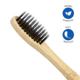 ISSHAH Biodegradable Eco-Friendly Natural Compostable Bamboo Toothbrushes, FSC Certified and PETA approved - Pack of 8