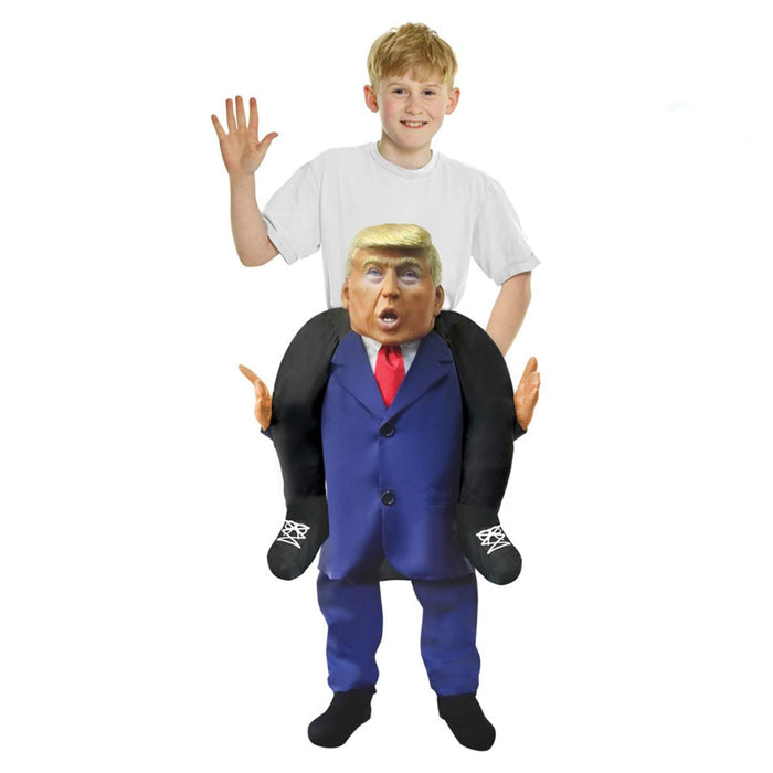 Morph Donald Trump Piggyback Costume, President Costume Kids, Donald Trump Costume For Kids, Donald Trump Kids Costume