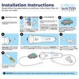 Inline Water Filter Kit for Ice Makers with 1/4" Tubing and a T-Connector