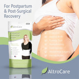 AltroCare Postpartum & Post Surgery Abdominal Binder. Support Recovery after C-Section, Natural Birth, Hysterectomy, Hernia. 3 Panel design, Size S/M (30" to 45").