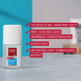 Hidrofugal Classic atomiser (30 ml), strong anti-perspirant protection with subtle fragrance, small deodorant spray for reliable protection without ethyl alcohol.