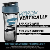 HELIMIX 2.0 Vortex Blender Shaker Bottle Holds upto 28oz | No Blending Ball or Whisk | USA Made | Pre Workout Protein Drink Cocktail Shaker Cup | Weight Loss Supplements Shakes | (Slate, 28 oz)