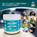 CB Supplements NSF Certified for Sport Multi Collagen Protein Powder Bone, Skin, Hair, and Joint Support | 58 Servings | Hydrolyzed Collagen Supplements (Vanilla)
