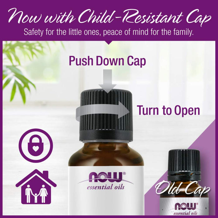 NOW Essential Oils, Grapefruit Oil, Sweet Citrus Aromatherapy Scent, Cold Pressed, 100% Pure, Vegan, Child Resistant Cap, 4-Ounce