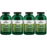 Swanson Psyllium Husk Dietary Fiber Supplement 610 mg 300 Capsules - 4 Pack