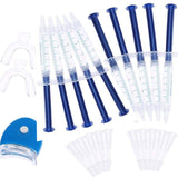 Teeth Whitening Gel Kit 44% Carbamide Peroxide Thermoform Trays Bonus White Light Professional Tooth Whitener D-ental Bleaching System