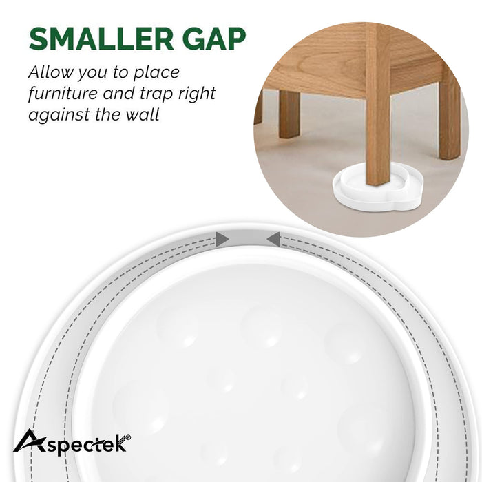 ASPECTEK Bed Bug Trap, Bed Bug Interceptor-Pack of 8. Insect Trap, Safe Eco Friendly, Bed Bug Eliminator (White)